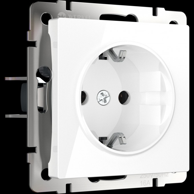 Розетка WERKEL WL01-SKGS-01-IP44 с заземлением и шторками белая a028830 Розетка WERKEL WL01-SKGS-01-IP44 с заземлением и шторками белая a028830