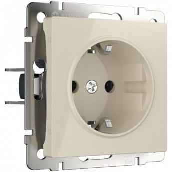 Розетка WERKEL WL03-10-01 с заземлением, безвинтовой зажим слоновая кость Розетка WERKEL WL03-10-01 с заземлением, безвинтовой зажим слоновая кость