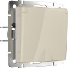Розетка WERKEL WL03-SKGSC-01-IP44-ivory влагозащ. с зазем. с защит. крышкой и шторками слоновая кость a028894