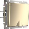 Розетка WERKEL WL11-SKGSC-01-IP44 влагозащ. с зазем. с защит. крышкой и шторками шампань a040914