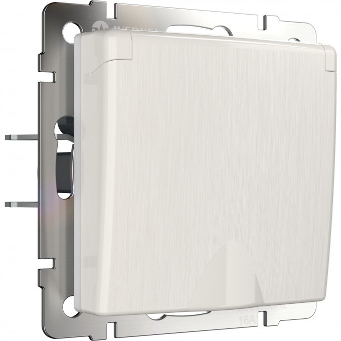 Розетка WERKEL WL13-SKGSC-01-IP44 влагозащ. с зазем. с защит. крышкой и шторками перламутровый рифленый a040892 Розетка WERKEL WL13-SKGSC-01-IP44 влагозащ. с зазем. с защит. крышкой и шторками перламутровый рифленый a040892