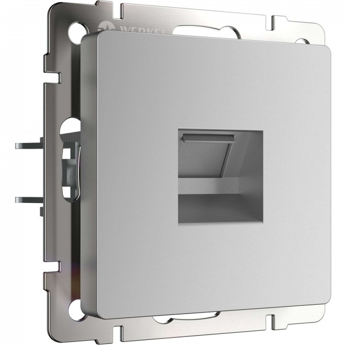 Телефонная розетка RJ-11 WERKEL W1182006 серебряный a051516 Телефонная розетка RJ-11 WERKEL W1182006 серебряный a051516