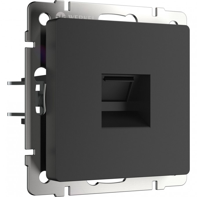 Телефонная розетка RJ-11 WERKEL W1182008 черный матовый a051604 Телефонная розетка RJ-11 WERKEL W1182008 черный матовый a051604