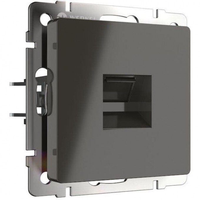 Телефонная розетка WERKEL W1182007 RJ-11 серо-коричневый a050844 Телефонная розетка WERKEL W1182007 RJ-11 серо-коричневый a050844