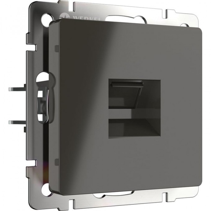 Телефонная розетка WERKEL WL07-RJ-11 RJ-11 серо-коричневый a029854 Телефонная розетка WERKEL WL07-RJ-11 RJ-11 серо-коричневый a029854
