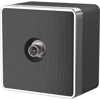 ТВ-розетка оконечная WERKEL GALLANT W5083004 графит рифленый