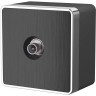 ТВ-розетка оконечная WERKEL GALLANT W5083004 графит рифленый