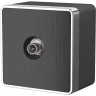 ТВ-розетка оконечная WERKEL GALLANT W5083004 графит рифленый