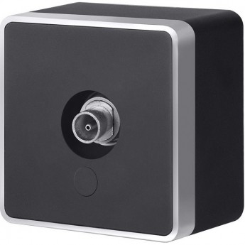 ТВ-розетка оконечная WERKEL GALLANT W5083034 черный с серебром