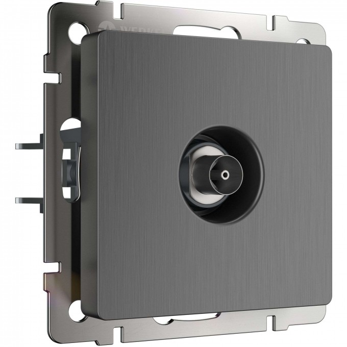ТВ-розетка оконечная WERKEL W1183004 графит рифленый a050758 ТВ-розетка оконечная WERKEL W1183004 графит рифленый a050758