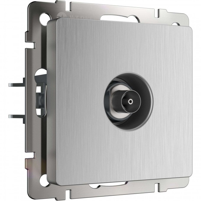 ТВ-розетка оконечная WERKEL W1183009 серебряный рифленый a051363 ТВ-розетка оконечная WERKEL W1183009 серебряный рифленый a051363