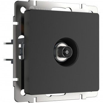 ТВ-розетка проходная WERKEL WL08-TV-2W черный матовый