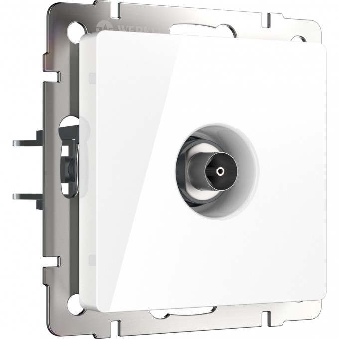 ТВ-розетка WERKEL WL01-TV-2W проходная, белая a033754 ТВ-розетка WERKEL WL01-TV-2W проходная, белая a033754