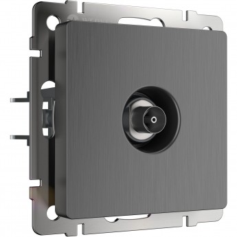 ТВ-розетка WERKEL WL04-TV оконечная графит рифленый