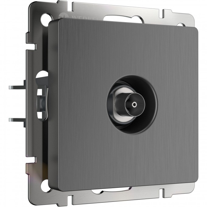 ТВ-розетка WERKEL WL04-TV оконечная графит рифленый a046624 ТВ-розетка WERKEL WL04-TV оконечная графит рифленый a046624