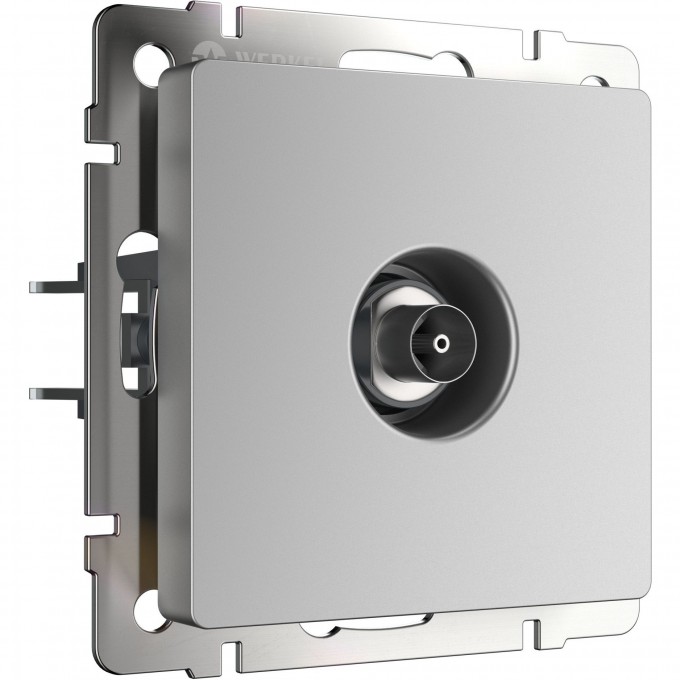 ТВ-розетка WERKEL WL06-TV-2W проходная серебряный a033755 ТВ-розетка WERKEL WL06-TV-2W проходная серебряный a033755