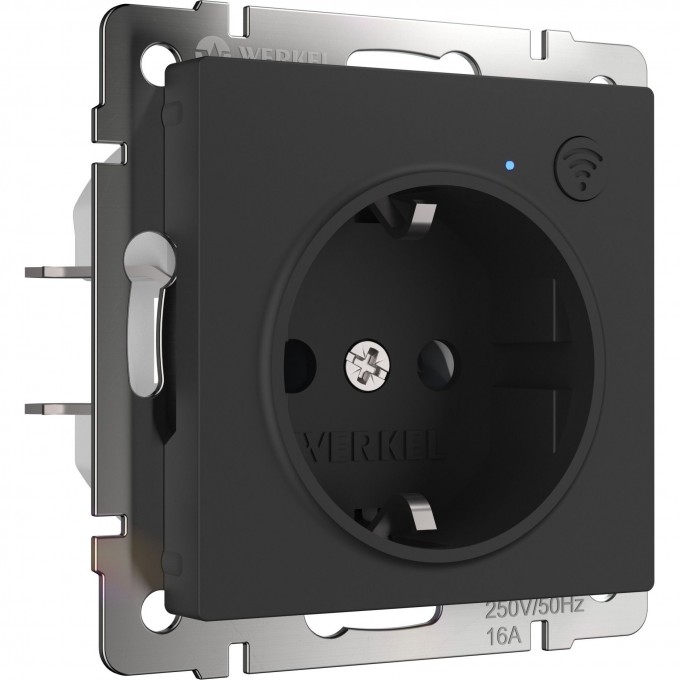 Умная встраиваемая розетка WERKEL W1171608 с заземлением, с защитными шторками, черный a056422 Умная встраиваемая розетка WERKEL W1171608 с заземлением, с защитными шторками, черный a056422