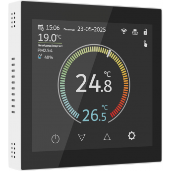 Умный сенсорный терморегулятор WERKEL W1851101 с LCD дисплеем (белый) Умный сенсорный терморегулятор WERKEL W1851101 с LCD дисплеем (белый)