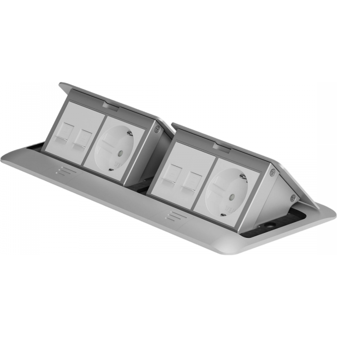Выдвижной блок WERKEL W8078065 на 8 модулей (серебряный) a069367 Выдвижной блок WERKEL W8078065 на 8 модулей (серебряный) a069367
