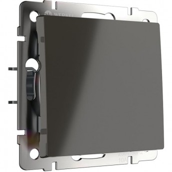 Выключатель одноклавишный проходной WERKEL W1112007 серо-коричневый Выключатель одноклавишный проходной WERKEL W1112007 серо-коричневый