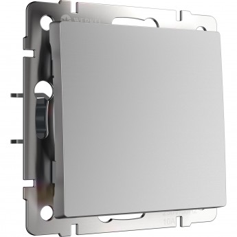 Выключатель одноклавишный проходной WERKEL WL06-SW-1G-2W серебряный