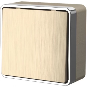 Выключатель одноклавишный WERKEL GALLANT W5010010 шампань рифленый