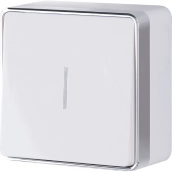 Выключатель одноклавишный WERKEL GALLANT W5010101 с подсветкой, белый