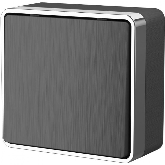 Выключатель одноклавишный WERKEL GALLANT W5012004 проходной, графит рифленый a051338 Выключатель одноклавишный WERKEL GALLANT W5012004 проходной, графит рифленый a051338