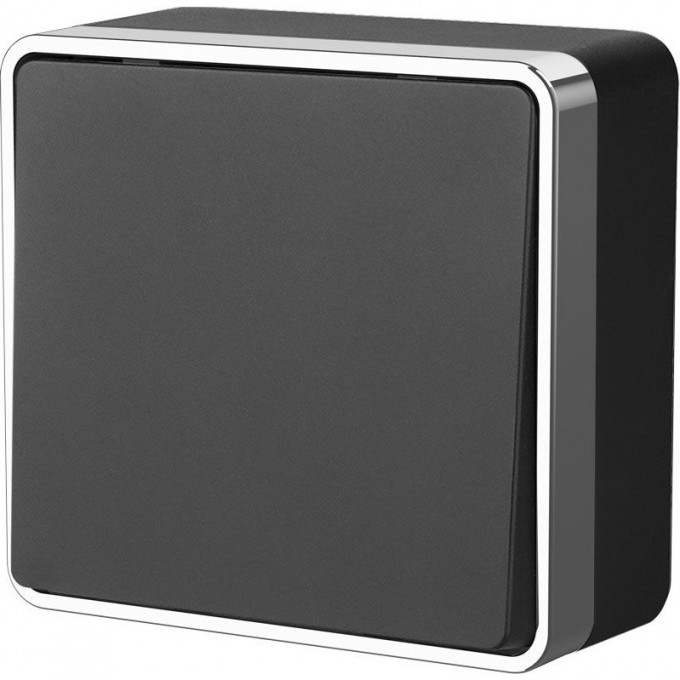 Выключатель одноклавишный WERKEL GALLANT W5012035 проходной, черный/хром a050978 Выключатель одноклавишный WERKEL GALLANT W5012035 проходной, черный/хром a050978