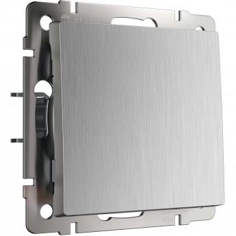 Выключатель одноклавишный WERKEL W1110009 серебряный рифленый Выключатель одноклавишный WERKEL W1110009 серебряный рифленый