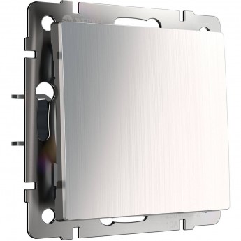 Выключатель одноклавишный WERKEL WL02-SW-1G-2W проходной, глянцевый никель Выключатель одноклавишный WERKEL WL02-SW-1G-2W проходной, глянцевый никель