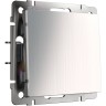 Выключатель одноклавишный WERKEL WL02-SW-1G-2W проходной, глянцевый никель a028843