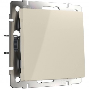 Выключатель одноклавишный WERKEL WL03-SW-1G-2W-ivory проходной, слоновая кость