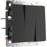 Выключатель трехклавишный WERKEL W1130008 черный матовый