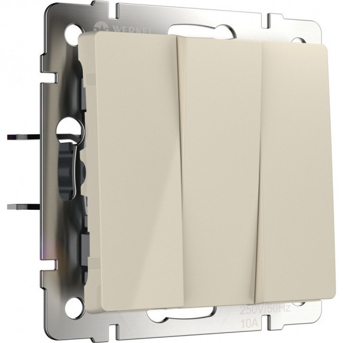 Выключатель трехклавишный WERKEL WL03-SW-3G-ivory слоновая кость a033750 Выключатель трехклавишный WERKEL WL03-SW-3G-ivory слоновая кость a033750